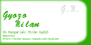 gyozo milan business card