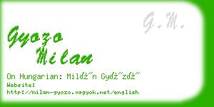 gyozo milan business card